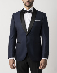 Castello d'Oro Blue Wool Tuxedo Jacket thumbnail 1